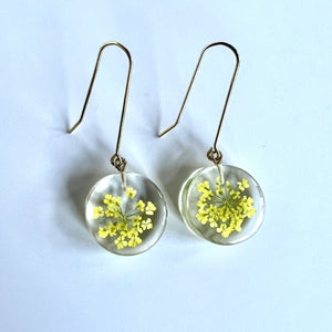 Yellow Queen Anne's Lace Earring